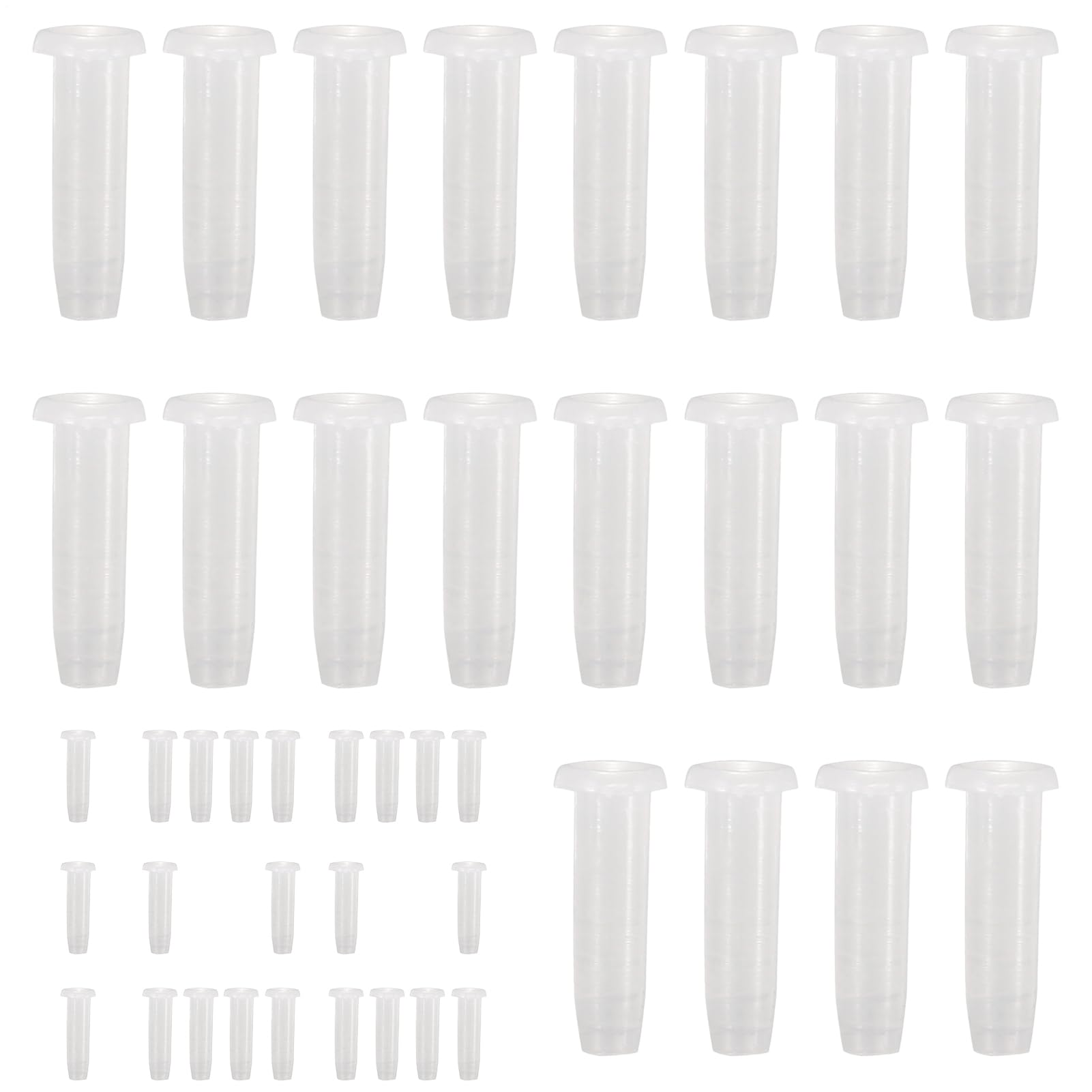 Occhielli da racchetta 100 pezzi bianco trasparenti con strumento nylon tenditore