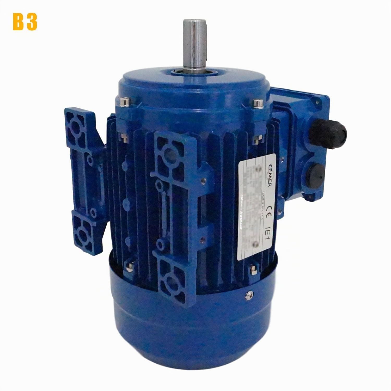 Motor eléctrico Trifásico 230/400 V 1 Cv Cemer Ms 0,75 Kw 1500 RPM Asíncrono Brida B3 Protection Ip 55