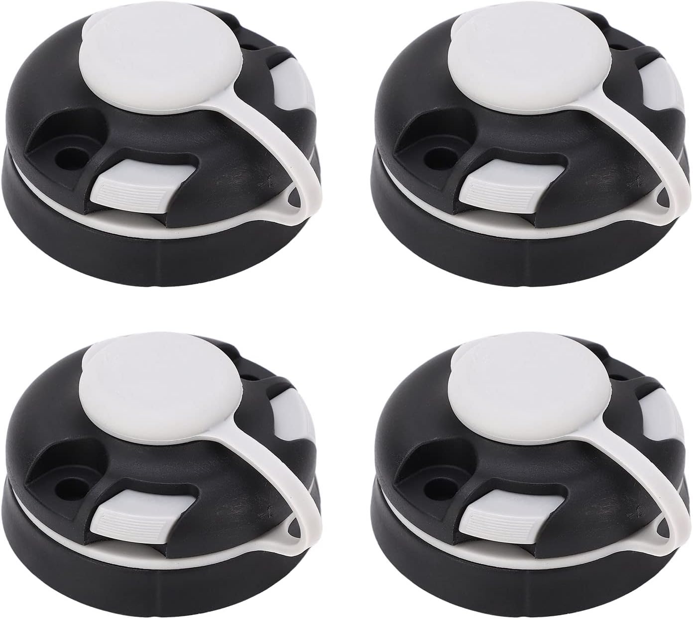 4Pcs Canoe Star Mount Base, Mount Base, Round Inflatable Boat Mounting with 8 Ss, Black Pla Staachts, Inflatable