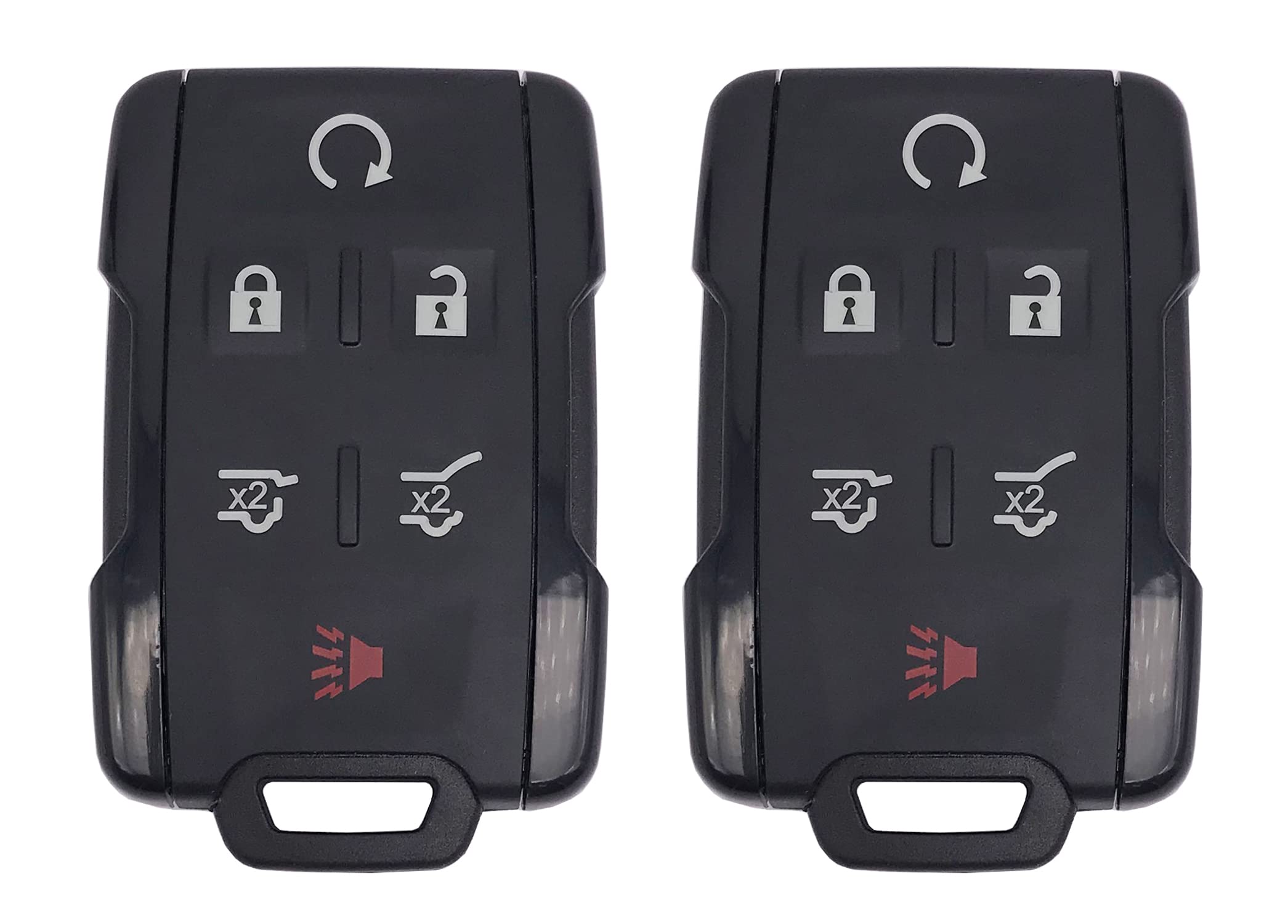 2PCS Smart Key Fob Shell Case For Chevy Tahoe/Suburban & GMC Yukon - Replacement Cover For M3N-32337100 Remote (Black) - View #5
