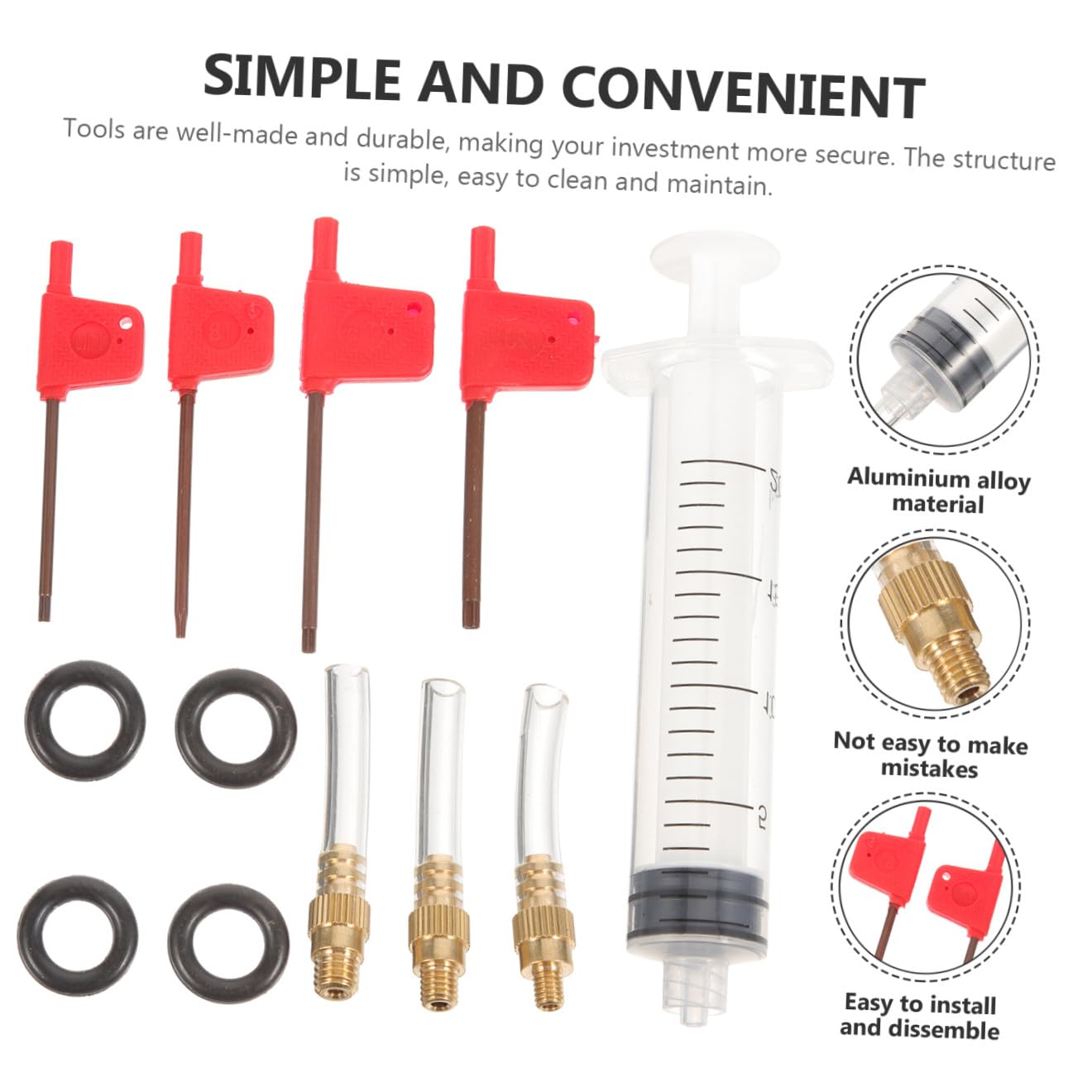 ifundom Hidráulico Montaña Kit De Herramientas De Reparación De Bicicletas Equipo Herramienta De Reparación De Bicicletas Freno Ciclismo Reparar Engrasar Kit De Purga Metal