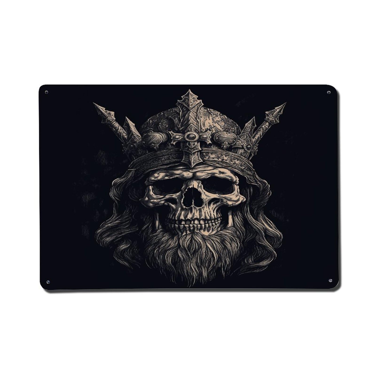 Adfgyerh Style Skull And Ax Metal Signs Funny, Aluminum Tin Sign Indoor Outdoor Decor, Vintage Signs For Home Office Kitchen Bar Cafe Garden Farmhouse Wall Decor