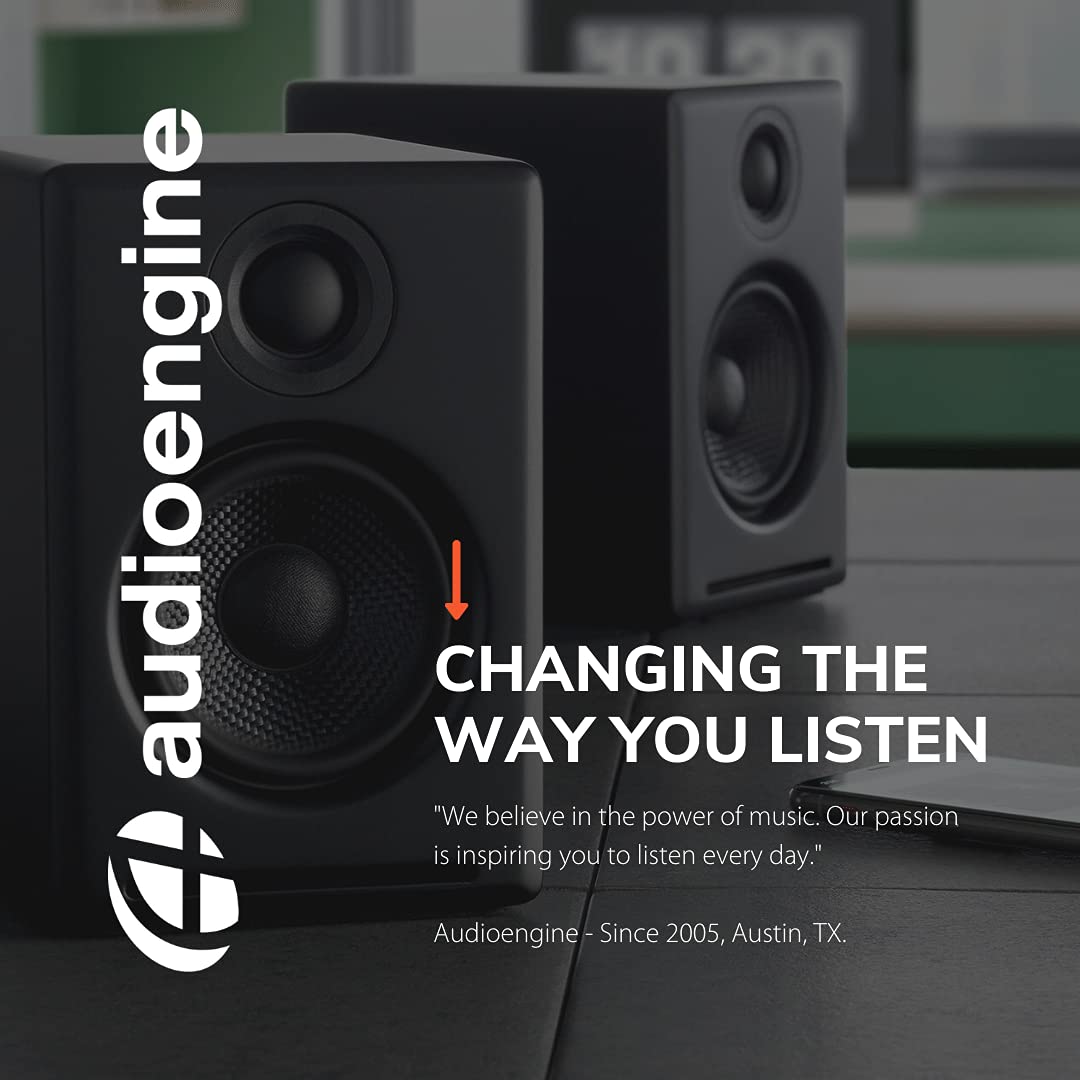 Audioengine A2+ Wireless 60W Powered Desktop Speakers Builtin 24Bit