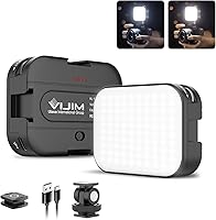 Vista 1 de VIJIM VL100C Bi-Color LED Video Light on Camera,Mini Rechargeable 2000mAh LED Camera Lights,CRI95+ Dimmable 2500-6500K Ultra Bright Photo and Video
