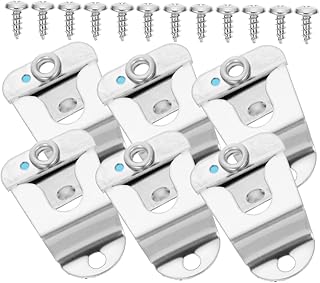 VICASKY 6pcs Microphone Hook Phone Holder Clamp Car Retainer Clips Cell Phone Car Mount Mic Hanger Clips Radio Clip Microphone Clips for Stands Stainless Steel Silver Cb Mic Holder Metal
