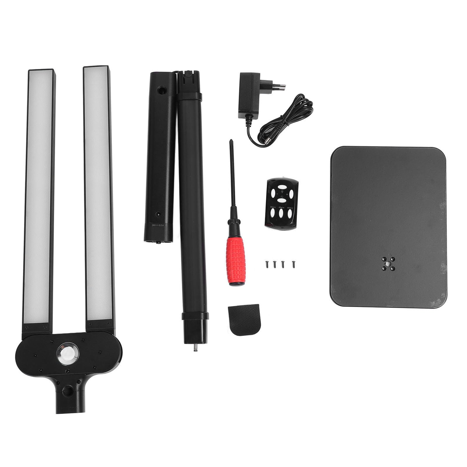 Bewinner Lampada da Scrivania a LED per Casa Ufficio - Lampada da Scrivania a LED da 12 W con Orologio, Lampada da Architetto Accattivante con Base, Lampada da Scrivania a LED (Spina