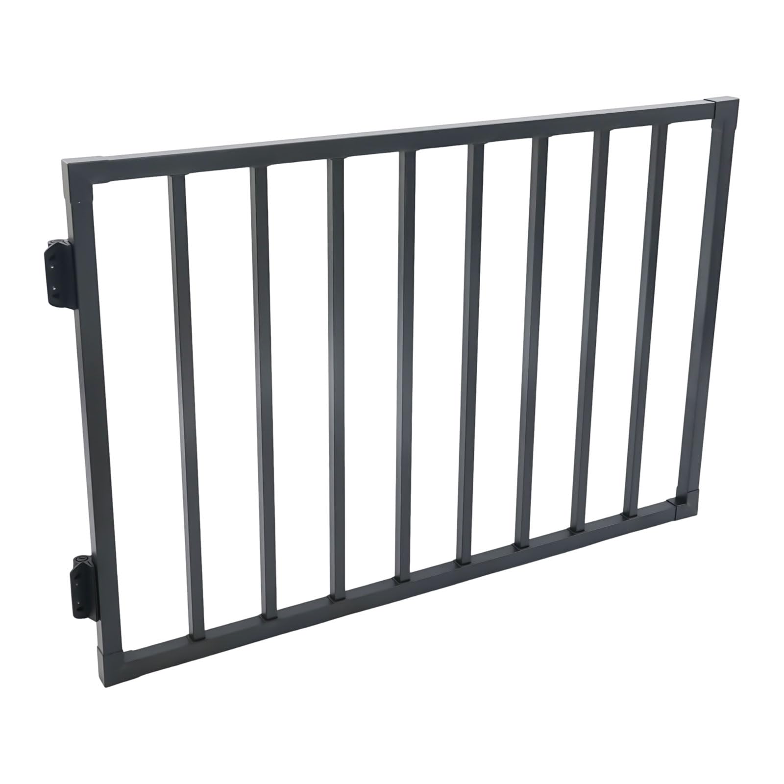 Metalowa brama ogrodowa z żelaza, prostokątna furtka ogrodowa, nowoczesna bramka ogrodzeniowa do ogrodu, na podwórko, taras i wjazd, 121,92 x 96,52 cm