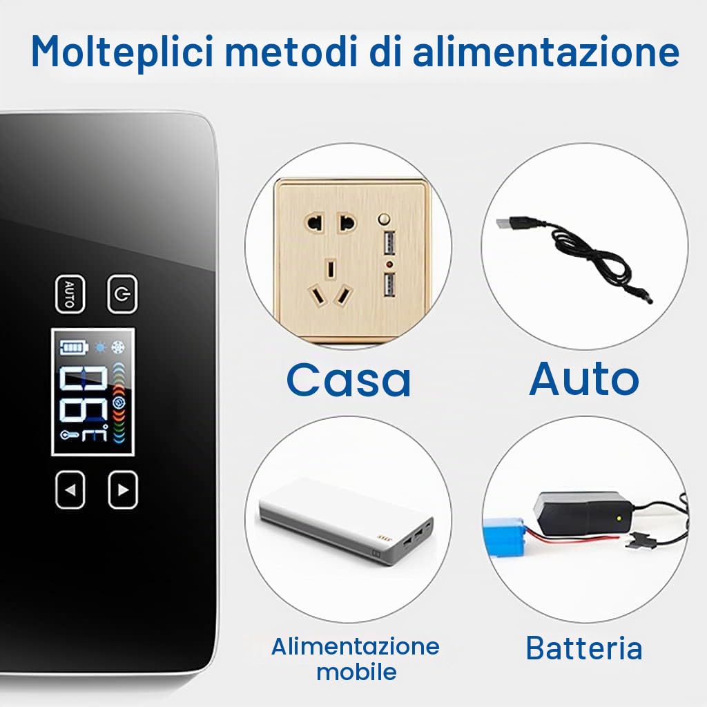 Generico Mini Frigorifero Portatile per Insulina – Frigo Medico a Temperatura Costante, Raffreddamento Rapido 2-8℃, Display LED, Silenzioso & Portatile per Viaggio, Casa & Auto