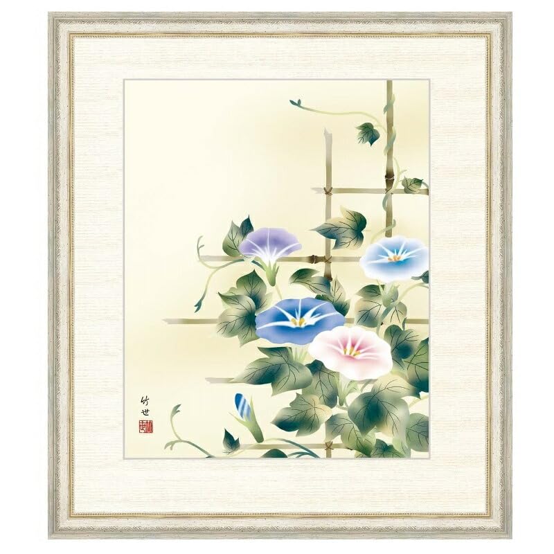 作品紹介　　【アサガオ】 nil）かぎけん花 7月6日の誕生花、アサガオと変化朝顔（学名：Ipomoea 置物