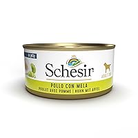 Schesir, Cibo Umido per Cani Adulti al Gusto Pollo con Mela Preparato di Filetti in