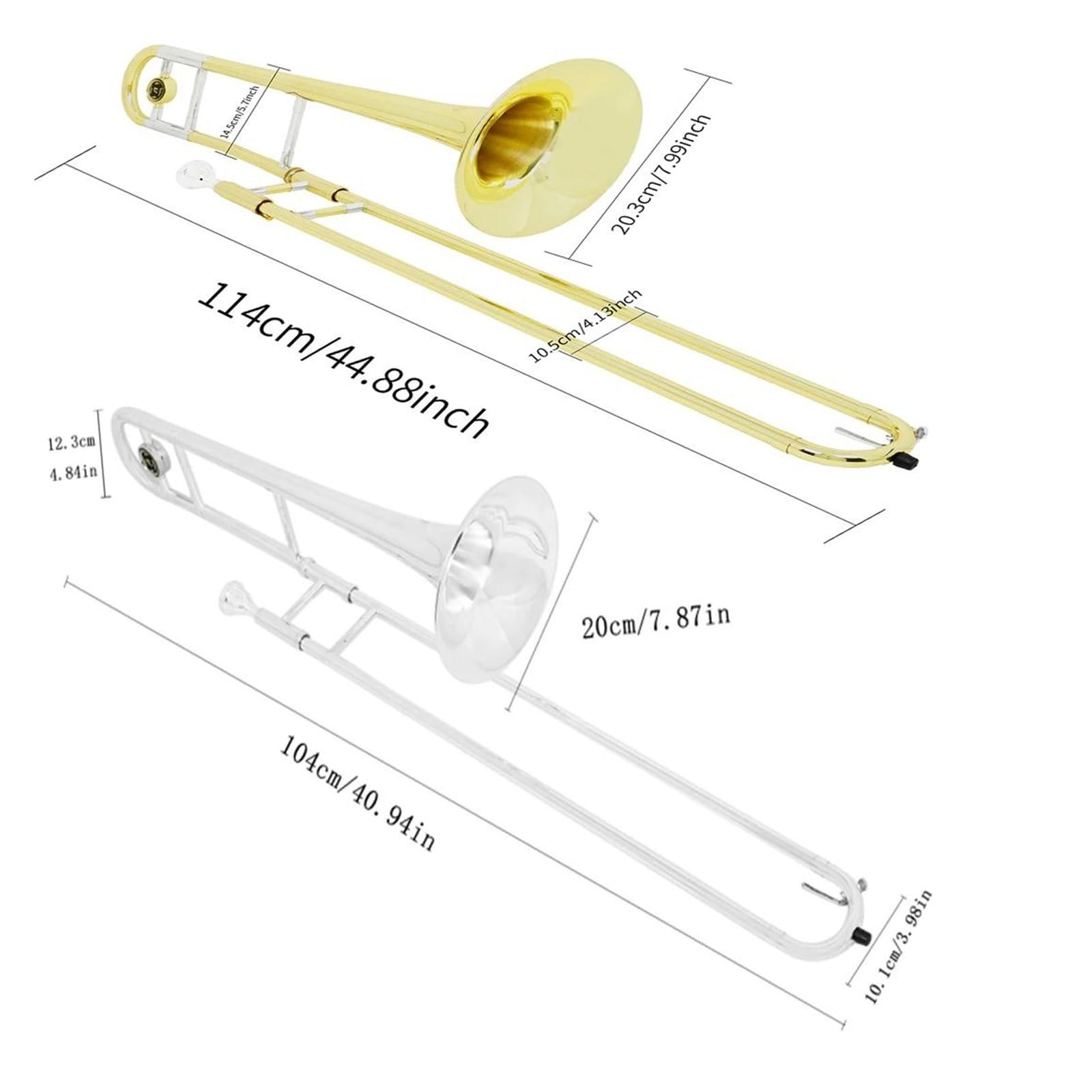 Puzon Puzon altowy Instrument dęty blaszany B dur odpowiedni dla początkujących(Gold)