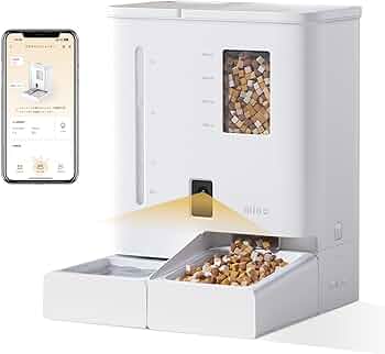 【新品】カメラ付き 自動餌やり器 自動水のみ器 自動給餌器 自動給水器 一体器 Amazon | mino 一体型スマート給餌給水器 2K カメラ搭載 犬猫用