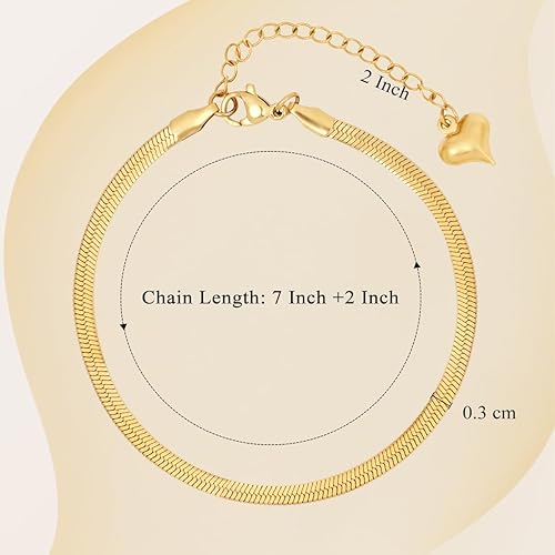 Miniatura 7 de Yowivon Dainty Gold Bracelet Adjustable Bolo Slider Bracelets Trendy 14K Gold Plated Pearl Bracelet Tarnish Free Gold jewelry for Women Mama Teen