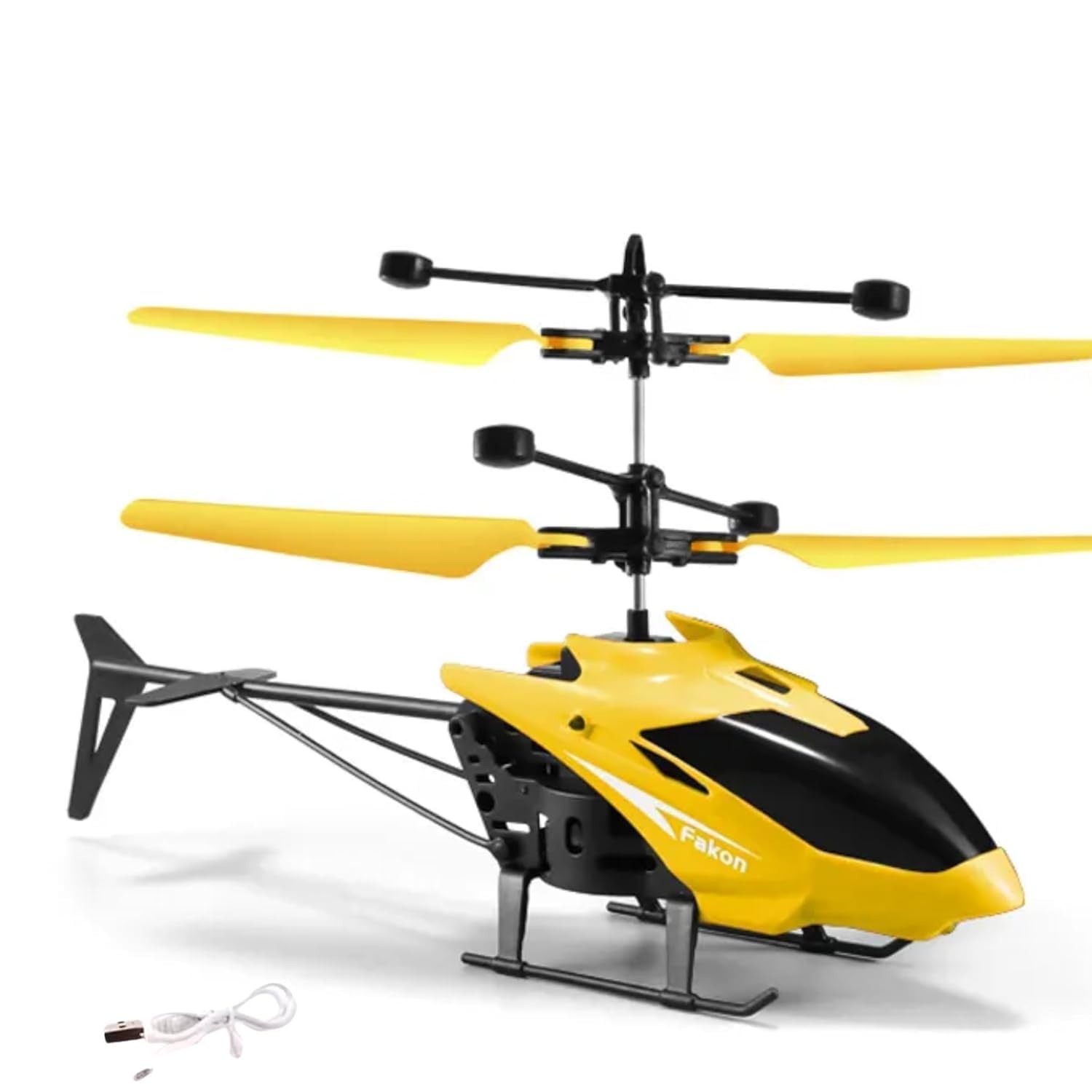 Toy Flying Helicopteer,Remote Control Helicopter for 6 + Years Boys Helicopter, Palm Sensing Helicopteer (Pack of 1)(Yellow)