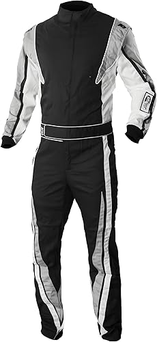 Miniatura 5 de Traje de automovilismo, marca K1 Race Gear, modelo Victory, clasificación 3,2a1 por SFI, XXL, NegroBlancoGris