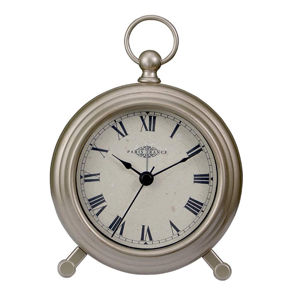 &Clock Decoration& Table Clock for Living Room Decor Desk Clocks Battery Operated Silent Bedroom European Retro Office Table Decoration Quartz jingying (Color : B)