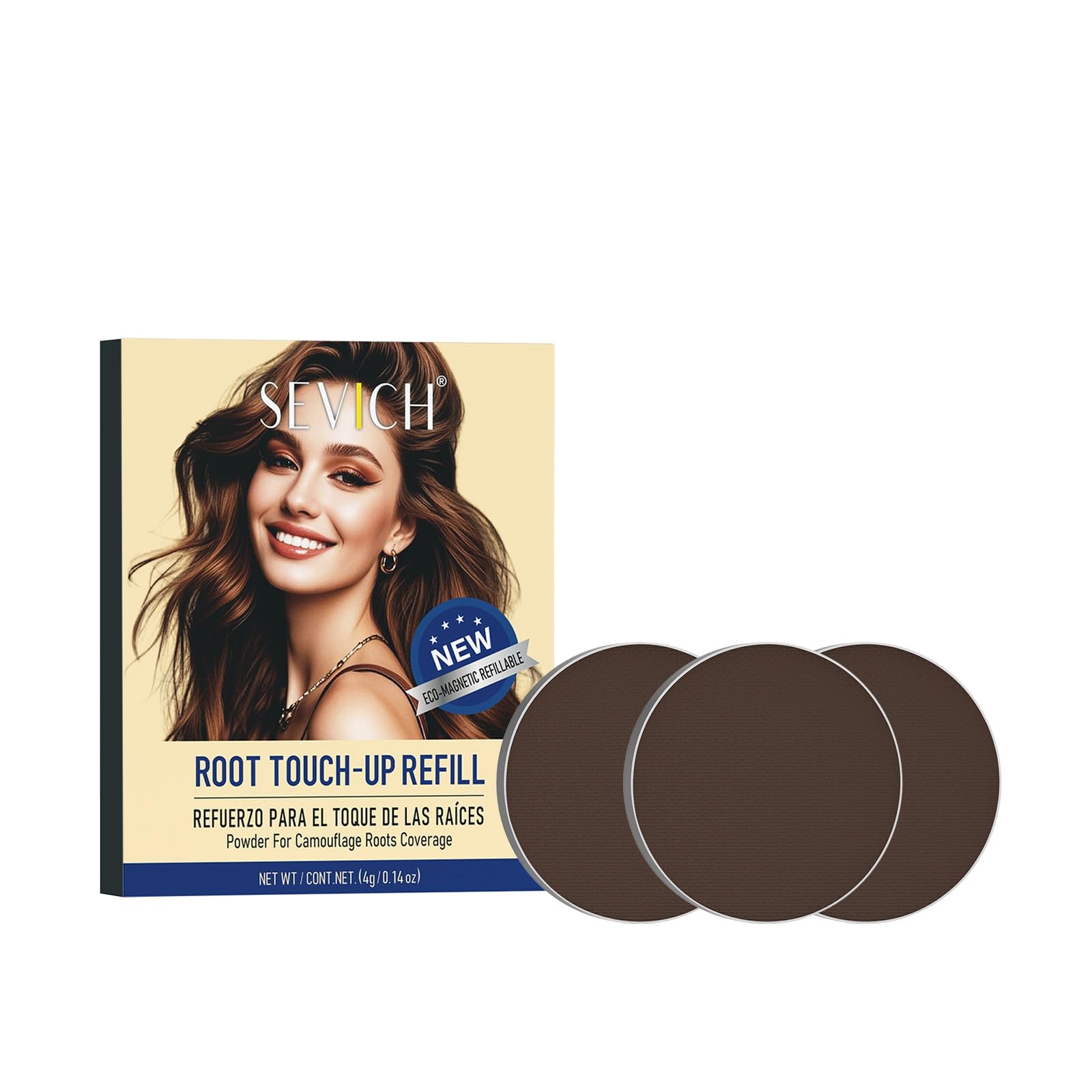 SEVICH Magnetic Replaceable Hairline Powder, Refill Pack 3 Pcs- Interhair Concealer, Environmentally Friendly Replacement
