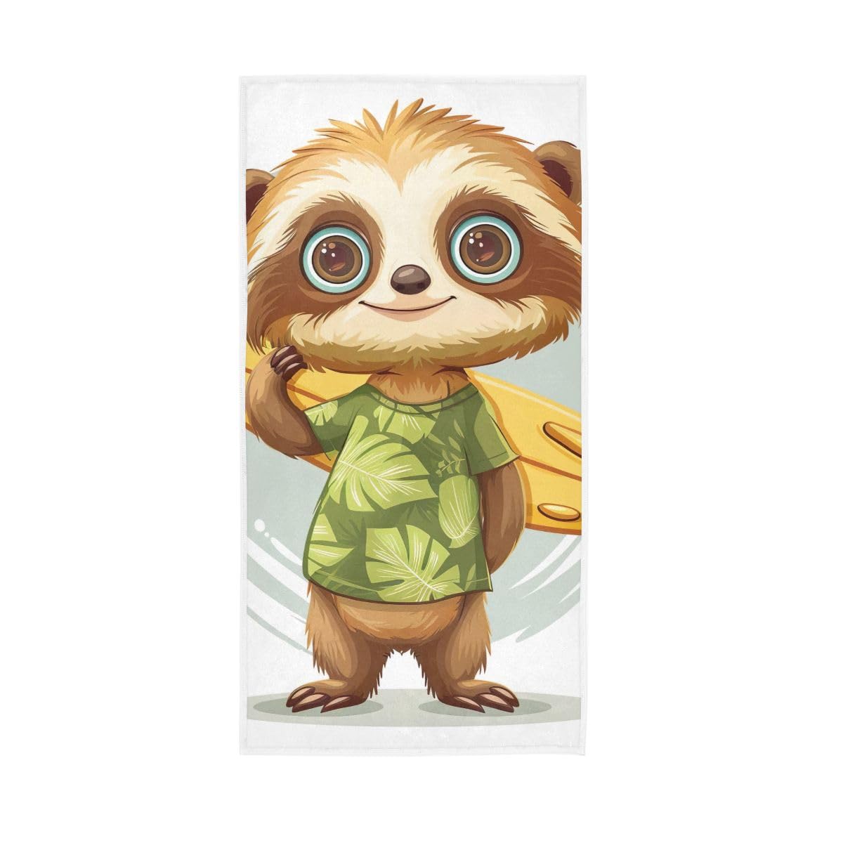 LSRCPD Cartoon Animal Character Hand Towel, Multipurpose Lightweight Towels for Hand, Face, Hair, Bath 15 x 30 Inches