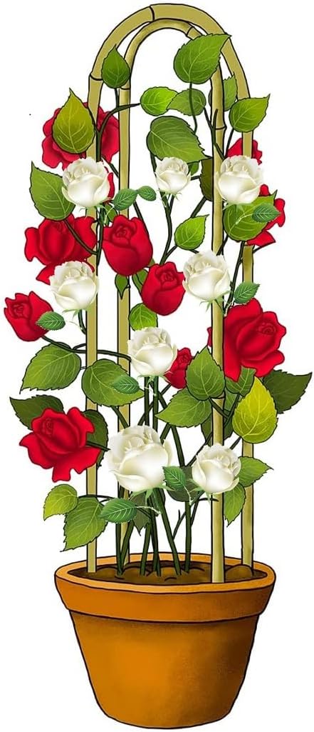 30 Inch Bamboo U-Shaped Trellis Hoop Stakes, Pack of 16