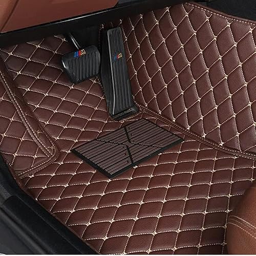 Miniatura 5 de Alfombrillas de cuero personalizadas impermeables para automóvil, sedán, SUV, automóvil deportivo, color negro, beige, alfombrillas de vehículo para