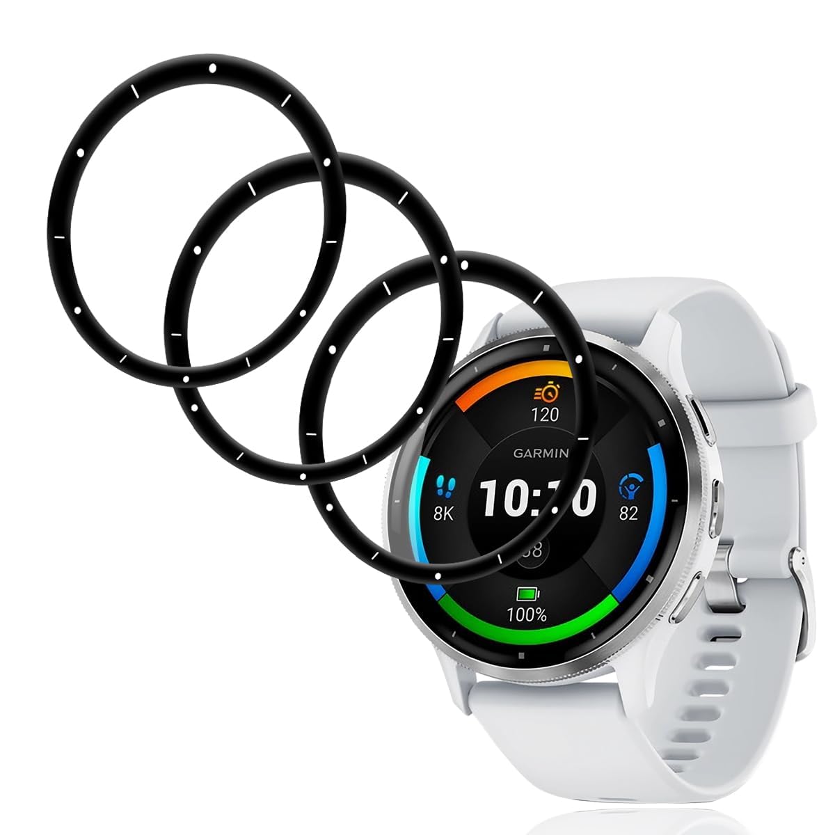 Amazon | 用 Garmin Venu 3 フィルム （3枚） ガラスフィルム PET複合