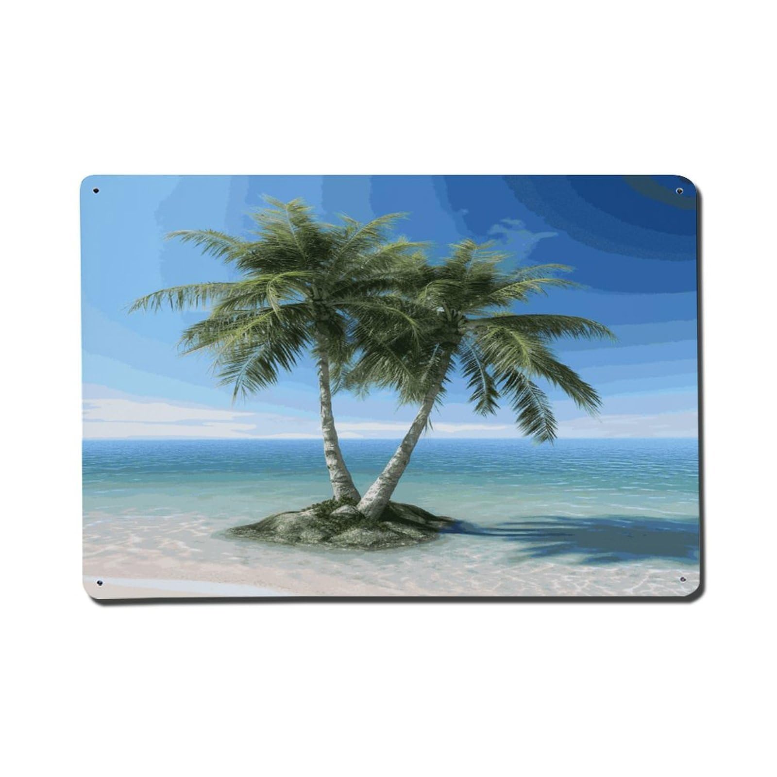 Adfgyerh Style Sea Palm Trees Metal Signs Funny, Aluminum Tin Sign Indoor Outdoor Decor, Vintage Signs For Home Office Kitchen Bar Cafe Garden Farmhouse Wall Decor