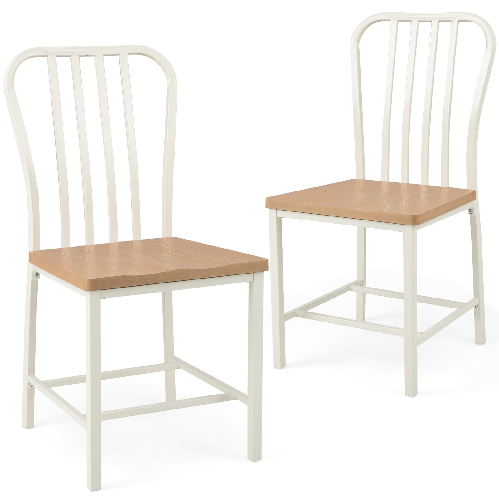 Amazon.com: COSTWAY Dining Chairs Set of 2, Vintage Metal Windsor