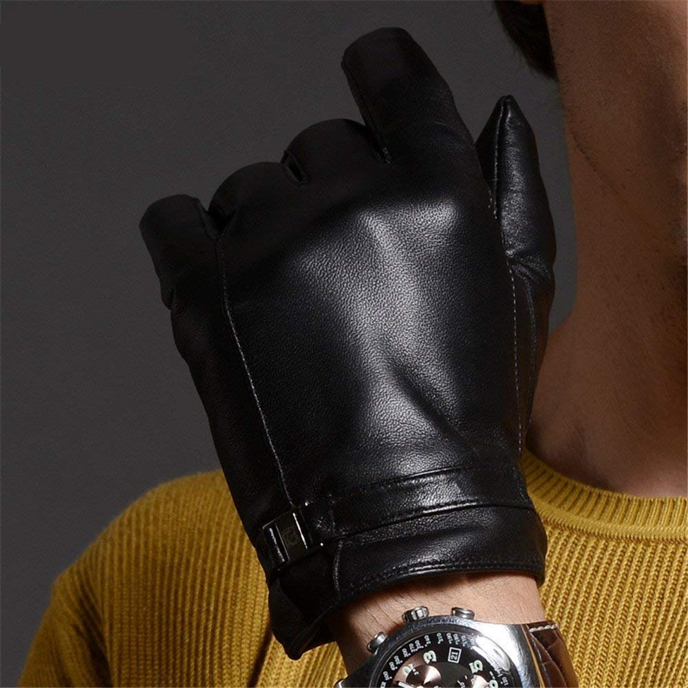 Guantes Suaves De Invierno Hombres Conducción Para Táctil Pantalla Guantes Térmicos Con Forro De Terciopelo Cálido