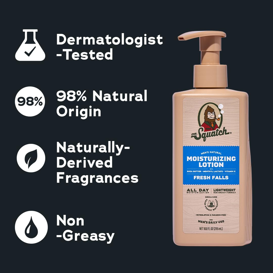 Amazon.com : Dr. Squatch Natural Hand and Body Lotion for Men
