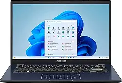 ASUS Laptop, tela FHD de 14 polegadas, Intel Pentium Silver N6000, 4 GB de RAM, 64 GB de armazenamento eMMC, Windows 11 Home no modo S, Intel UHD Graphics, Star Black, E410KA-PM464