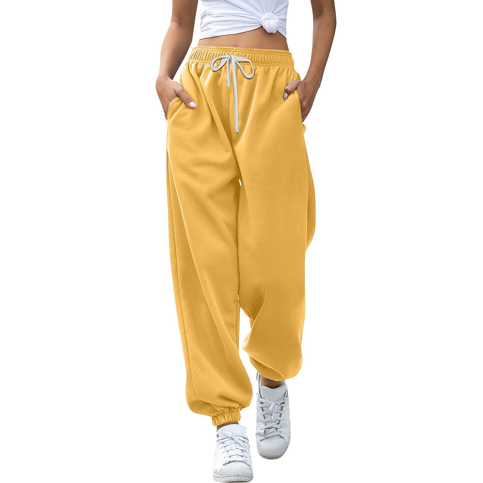 Womens Sweatpants Baggy Drawstring Joggers Pants Workout Casual Trendy Fashion Comfortable 2024 Pants with Pockets