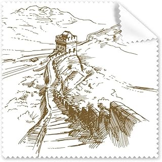 The Great Wall China Landmark Sketch Cleaning Cloth Phone Screen Glasses Cleaner 5pcs