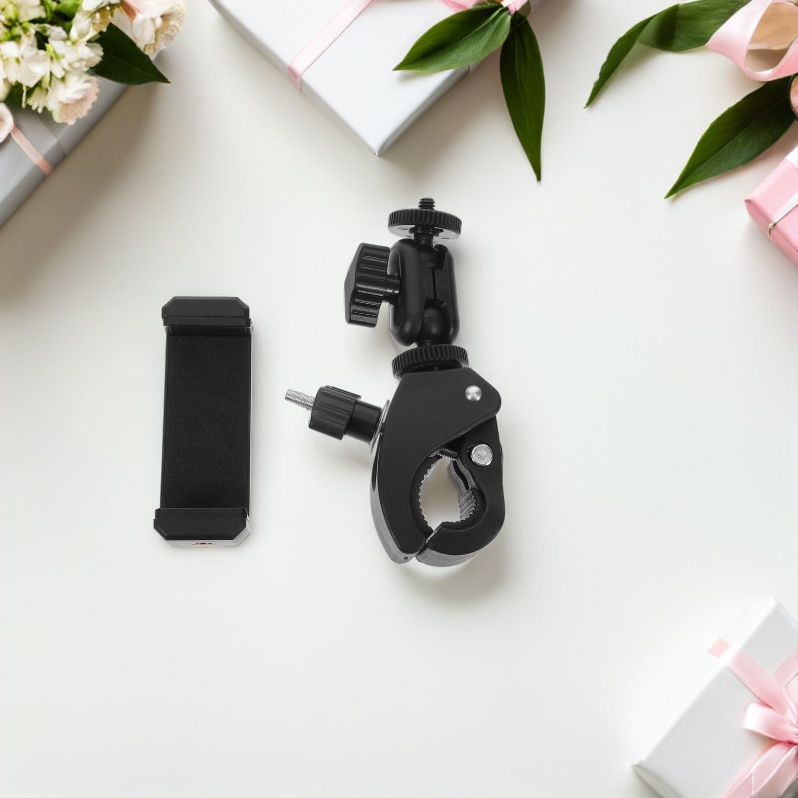 Supporto per Cellulare Lyre per Clarinetto in Plastica Nera, Portatile e Regolabile a 360°, per Musica a Casa in Aula