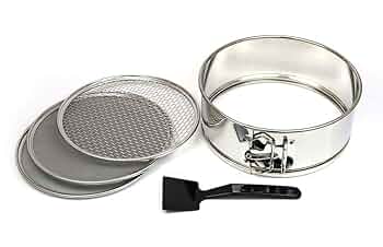 茶道具　六方式灰篩　ステンレス製　3点セット(荒目・中目・細目) 茶道具 六方式灰篩 ステンレス製 3点セット(荒目・中目・細目