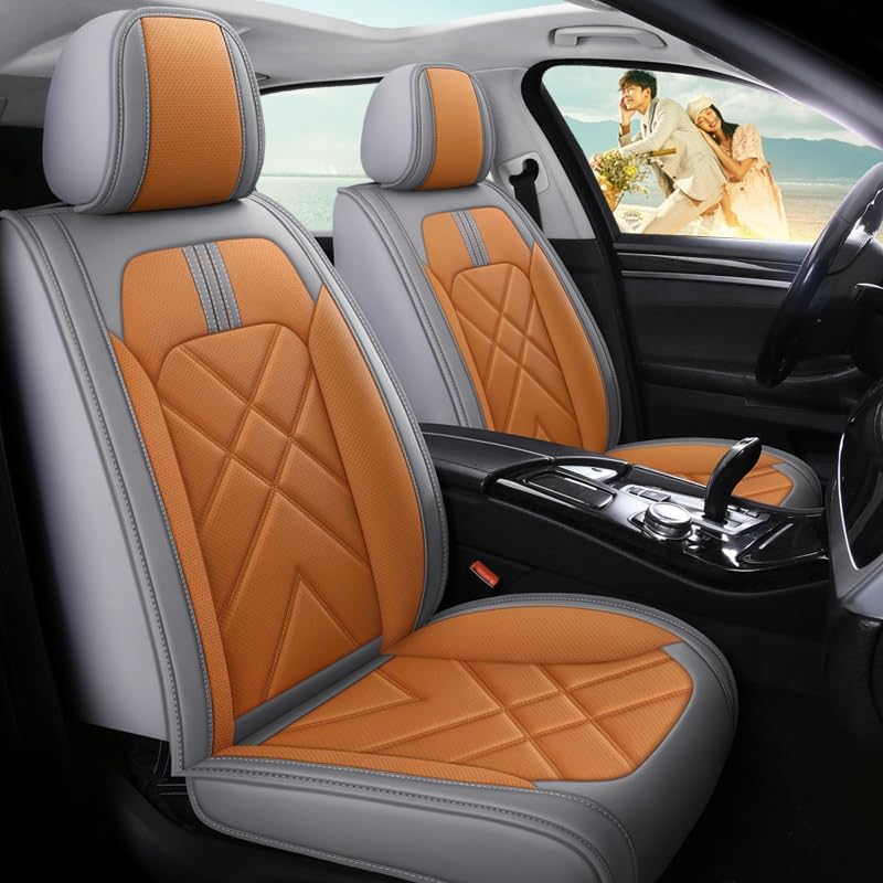 Couvre-coussin auto orange universel pour voyager en famille