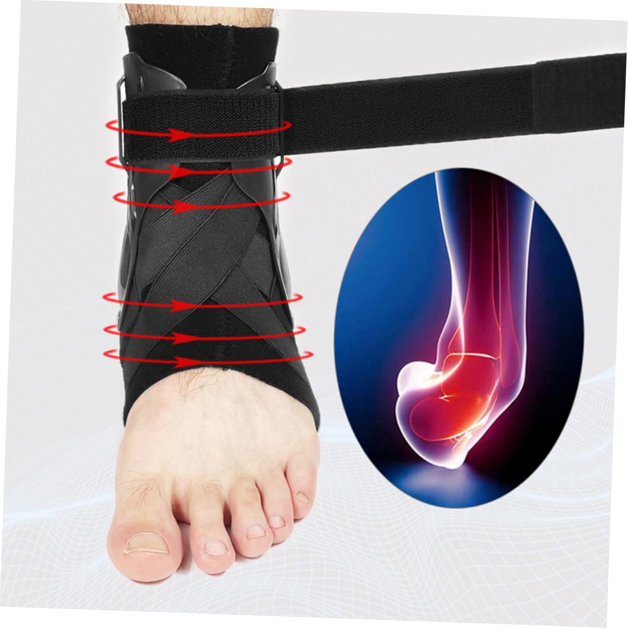 BCOATH Ankle Brace Alternative Ankle Sleeve for Running Support for Adults Elastic Pressure Brace Size l (40-44)