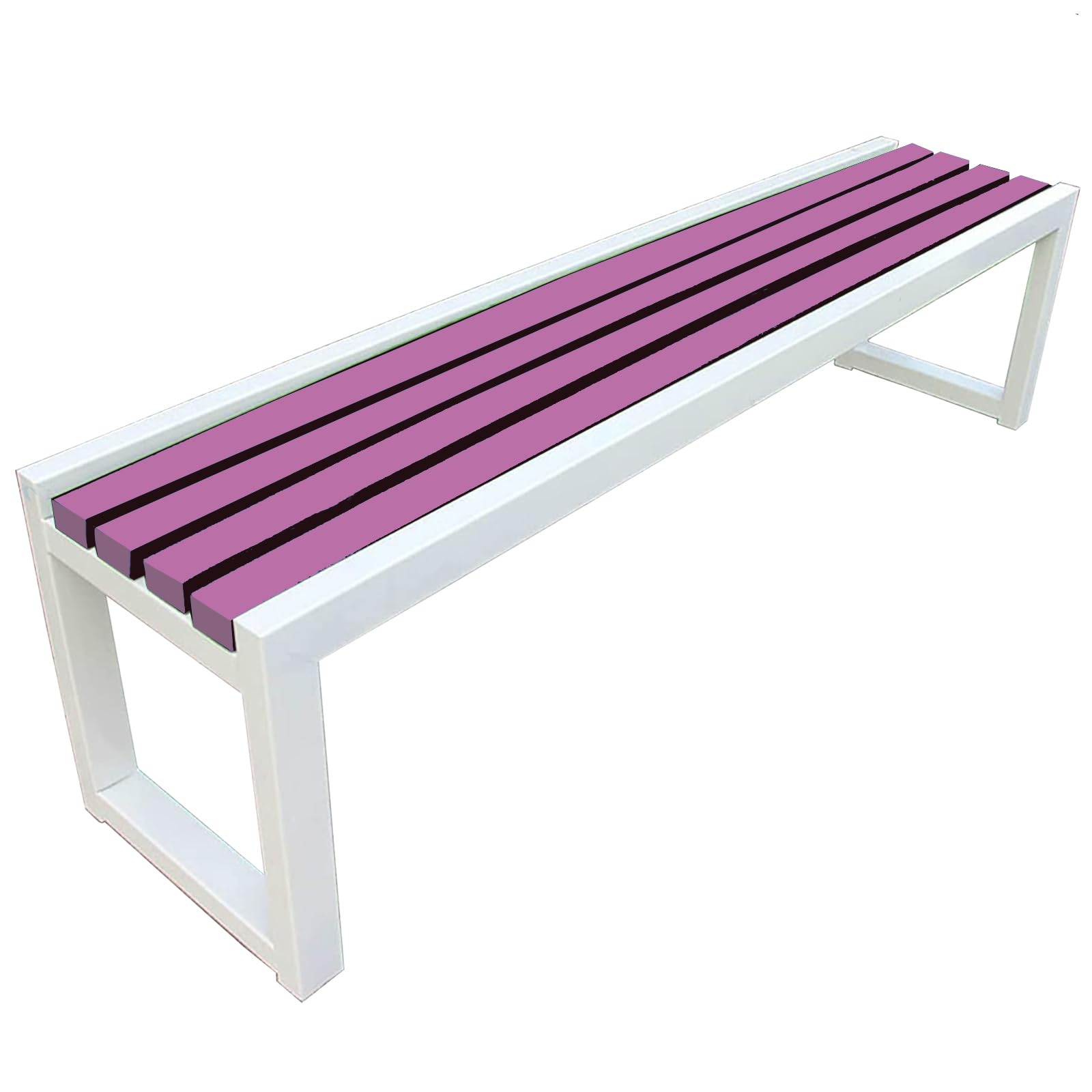 uofgcru Garden Benches for Outdoors, Outdoor Benches Weatherproof, Metal Park Bench Cast Iron Outdoor Benches Front Porch Outdoor Furniture for Patio, Park, Lawn, Yard-Purple(100×40×45cm)