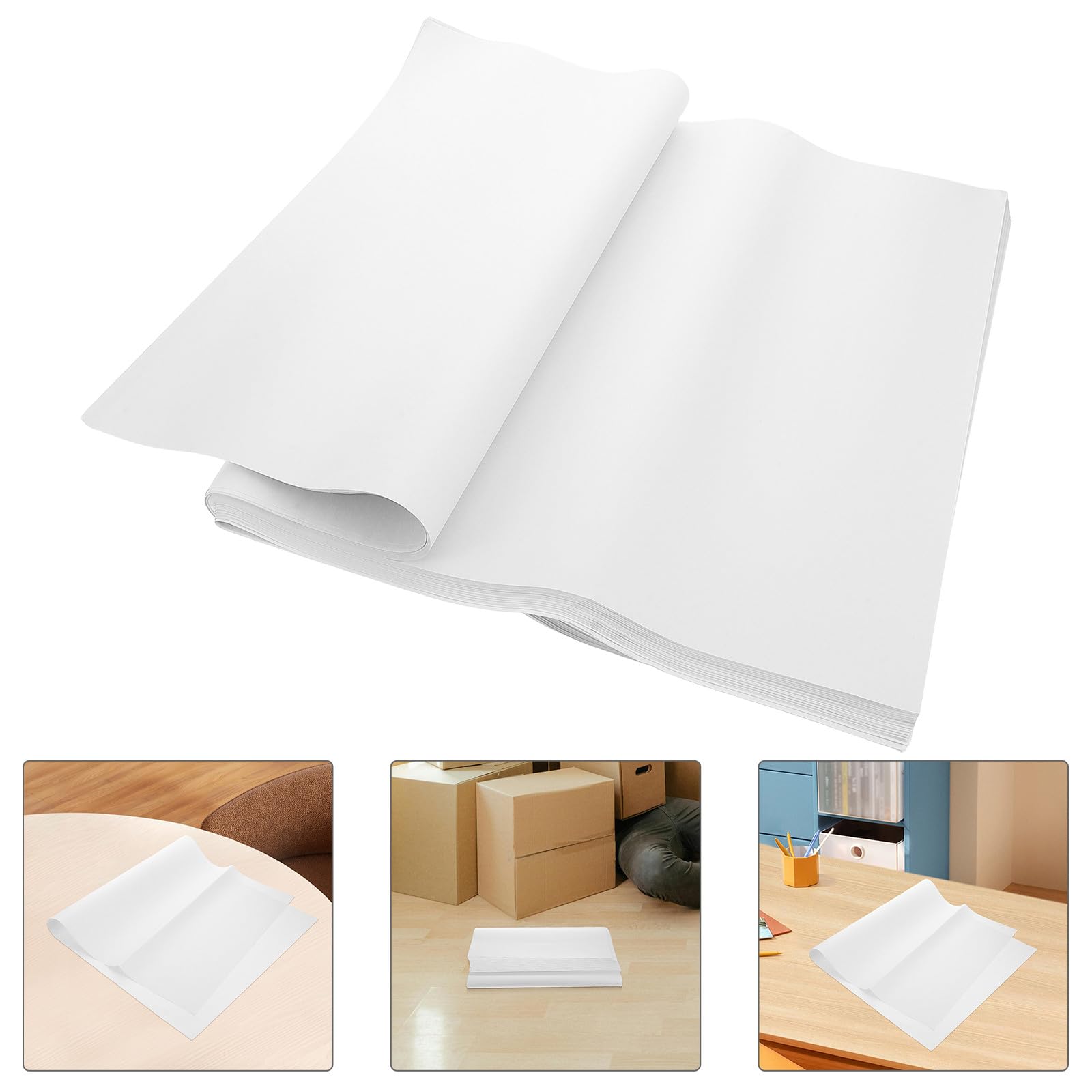 Ciieeo Fournitures D'emballage pour Déménagement 100 Feuilles Papier Blanc Facile à Utiliser pour Protection D'articles Fragiles Lors du Transport L'expédition