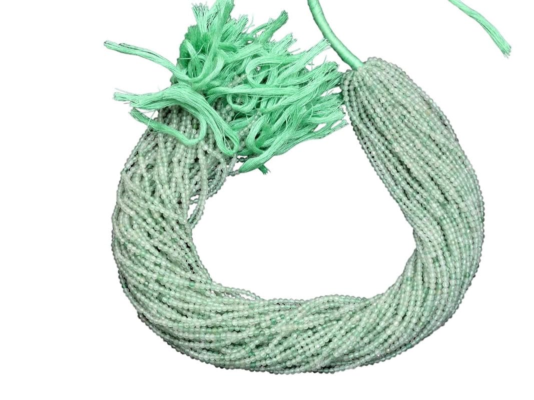 Perles quartz fraise verte de 3mm pour ateliers créatifs et bijoux d'été