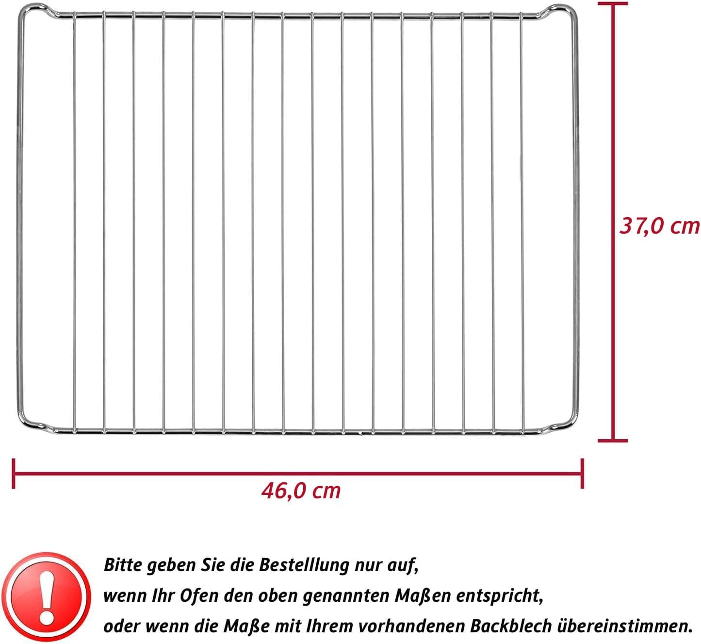 460 x 370 x 30 mm Baking Tray Set with Grid, 2 x Enamelled Grease Pan and 1 x Grid for Oven, Scratch-Resistant and Rose-Free, 46 x 37 cm