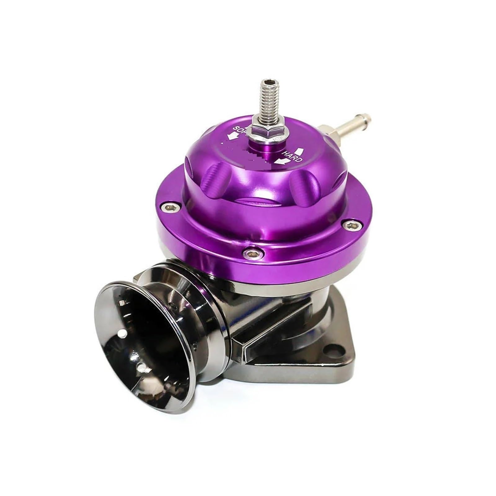 Turbocharger PressureTurboValve Pro Turbo Pressure Relief ValveAdjustable 25psi With 63mm Or 76mm Flange Pipe Turbo Pressure Relief Valve Adapter L=150mm Modification and upgrade(Red with 76mm pipe)(B