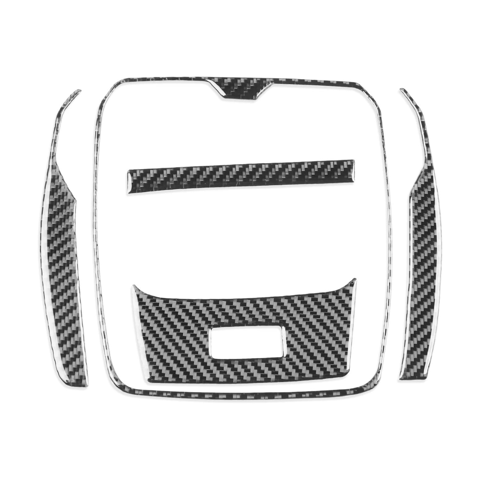 Folia na panel‌ Okleina skrzynia biegów‌ Pasuje do BMW serii 4 M4 2021+ Refit Carbon Fiber Tylny Panel Wylotu Klimatyzacji Naklejki Akcesoria Wewnętrzne(Black)