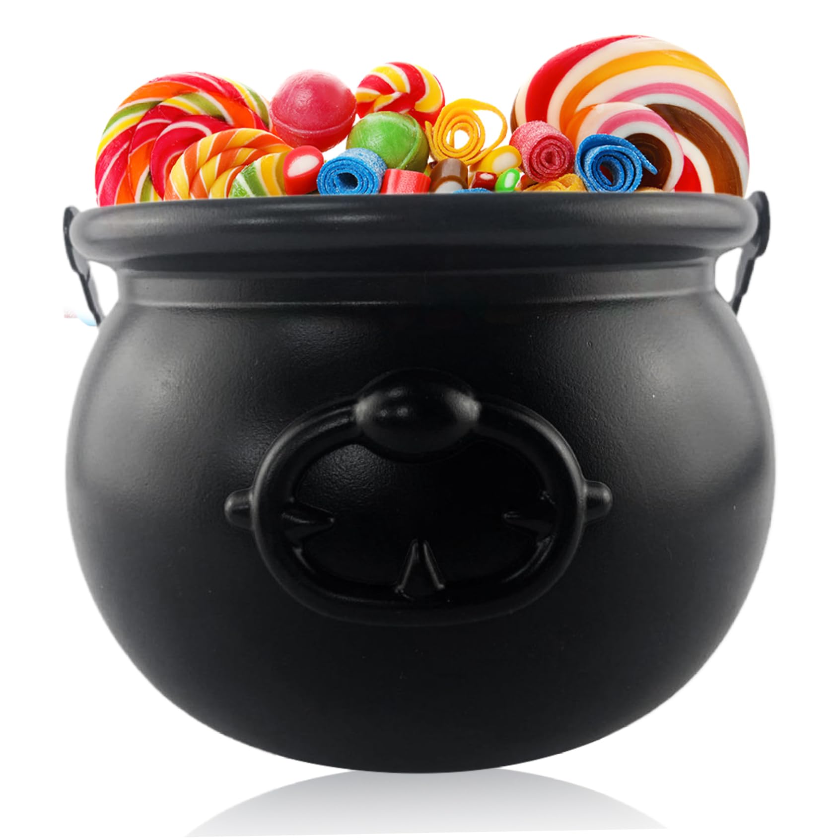 CNAFGBGG Cauldron Halloween Candy Bowl, Black, 7.7x5.3.