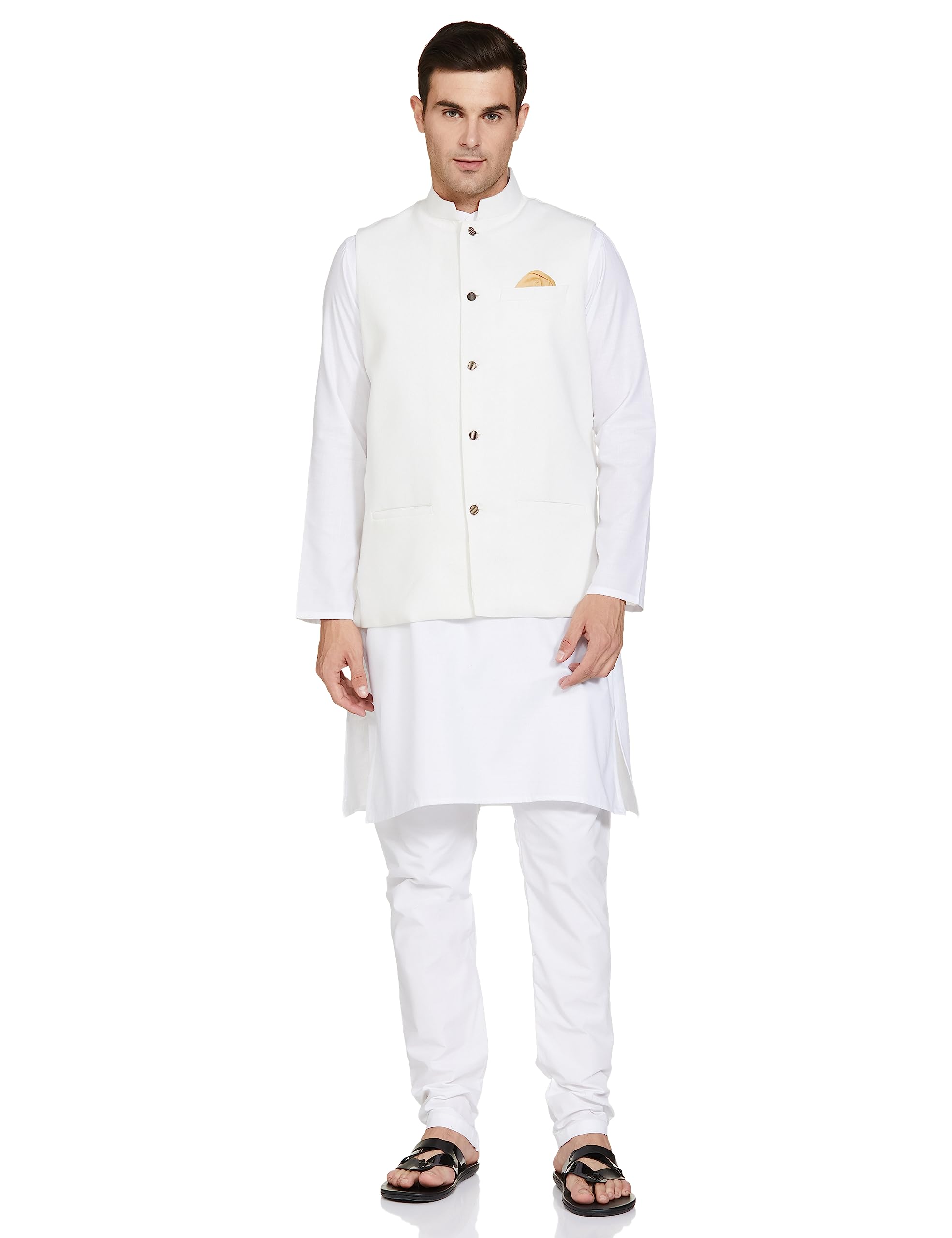 be active Men's Nehru Kurta Pyjama 3 Piece Set for Men-picture-29