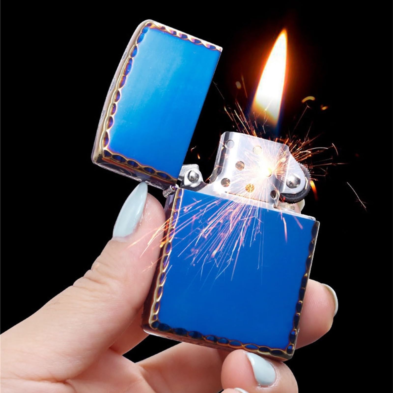 Encendedor de queroseno, diseño retro de muela, llama clásica y elegante, ideal para uso en exteriores, camping, velas, idea de regalo única