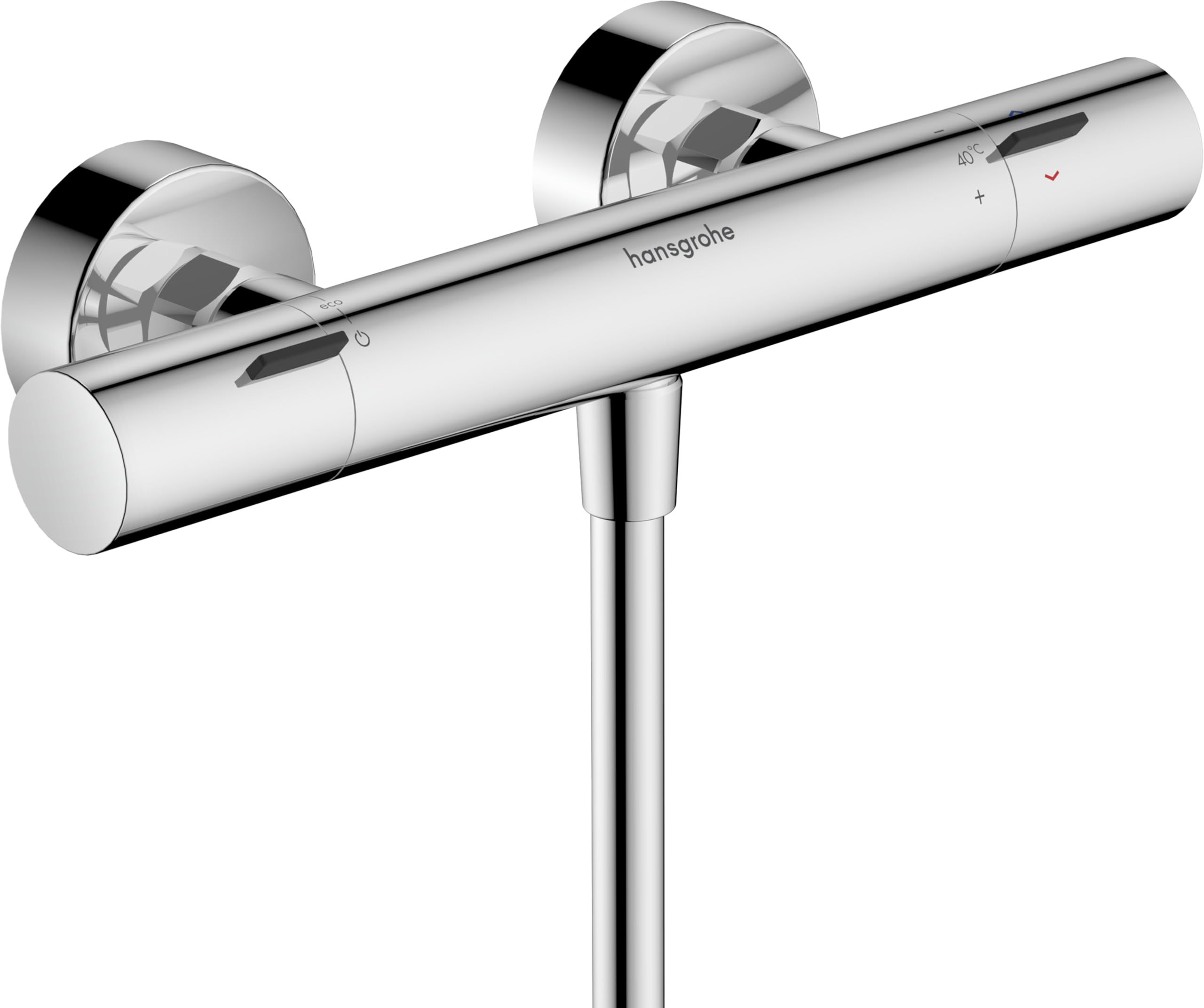 hansgrohe Ecostat Comfort Care Opbouw douchethermostaat, voor 1 functie, extra lange handgrepen, chroom hansgrohe Ecostat Comfort Care Opbouw douchethermostaat, voor 1 functie, extra lange handgrepen, chroom