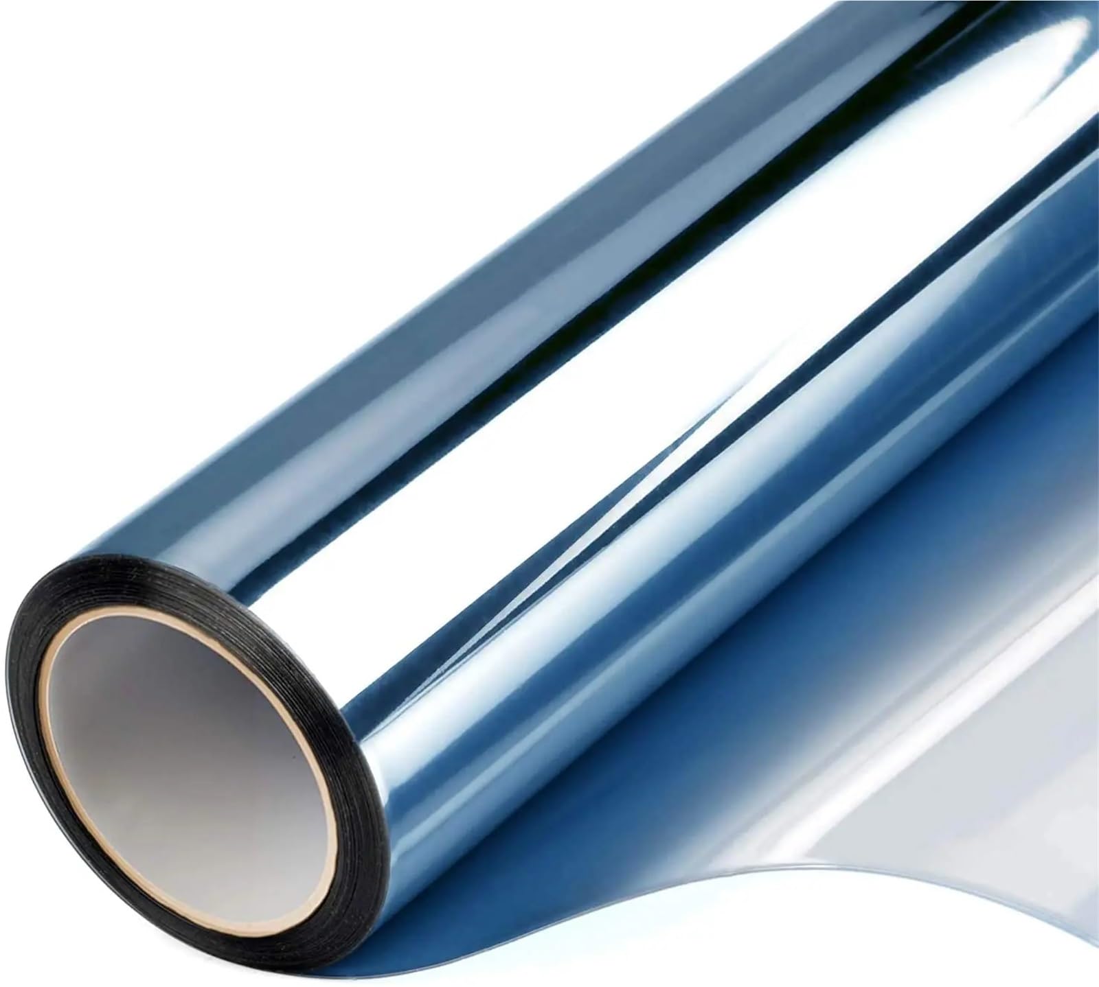 Window Film Privacy Heat Insulation Solar Window Privacy Film Blackout Glass Sticker for Home Self-Adhesive Mirror Reflective Tint(Blue silver,50x500 cm)