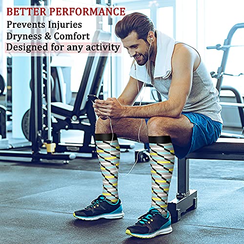 image for CHARMKING Compression Socks for Women & Men (8 Pairs) 15-20 mmHg Gradu