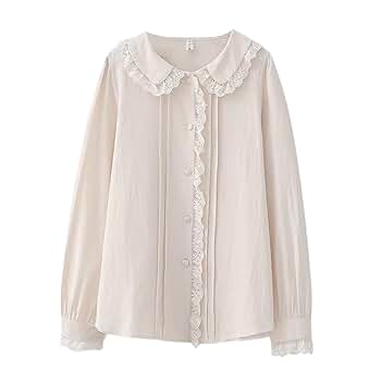 新品 herlipto Lace Trimming Cotton Blouse 61Ggd1aSyQL._SY350_QL65_.jpg