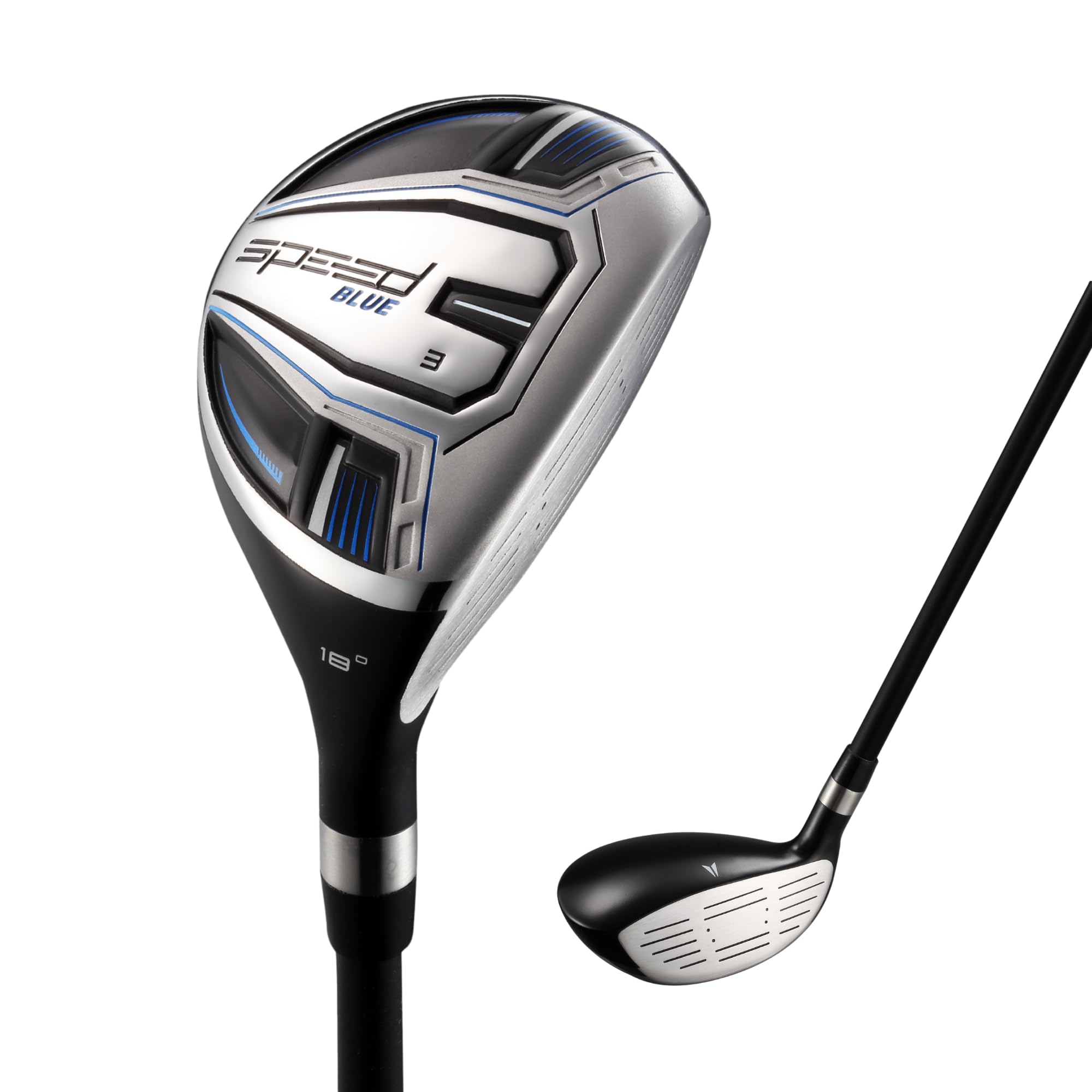 Speed System Golf Hybrid-Golfschläger aus Edelstahl – leichter Graphitschaft, hohe Launch, USGA-genehmigt, rechte Hand, Herren-Schläger und Schlägerhaube, schwarz